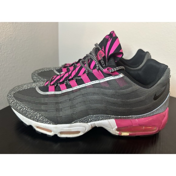 Nike Air Max 95 Premium Fog Pink Panther Spackle Shoes Gray Mens Size 13 - Picture 4 of 10